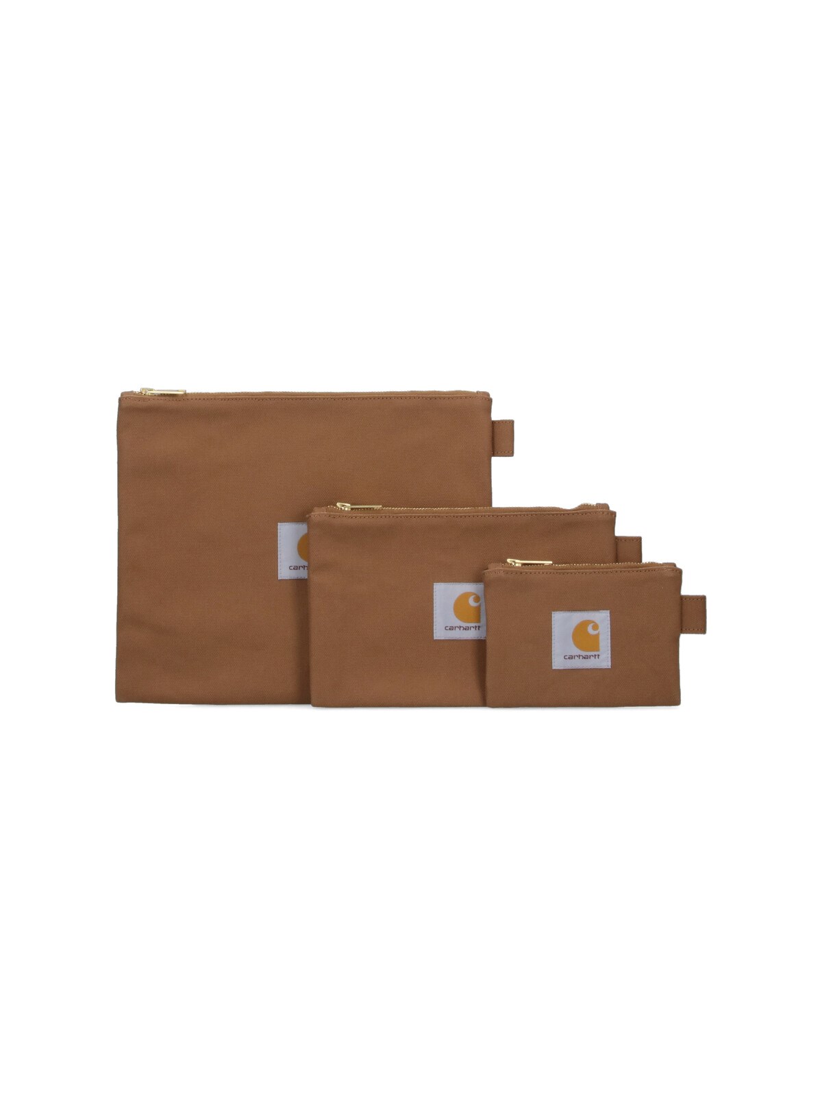Carhartt 3 Logo Pouch Set In Brown