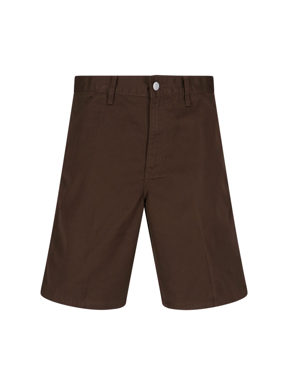 Carhartt Twill Short With Pockets And Loops In Brown