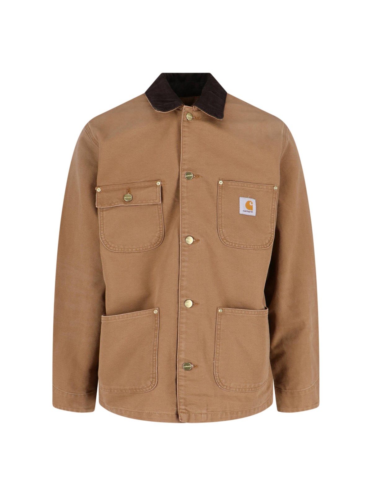 Shop Carhartt Work Jacket "og Chore" In Brown