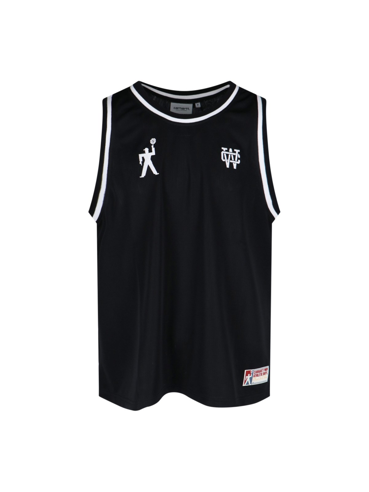 Carhartt Sleeveless Mesh Top Contrast Trim In Black  