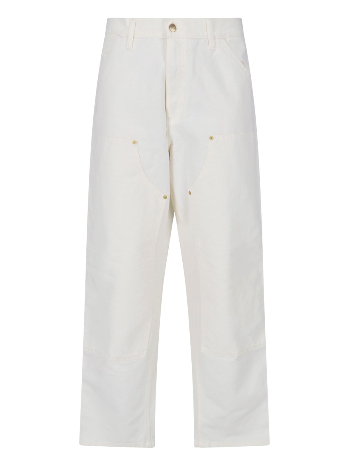 Carhartt Double-knee Straight-leg Pants In White