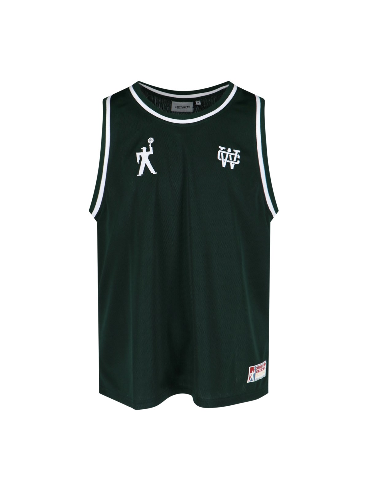 Carhartt Sleeveless Mesh Top Contrast Trim In Green