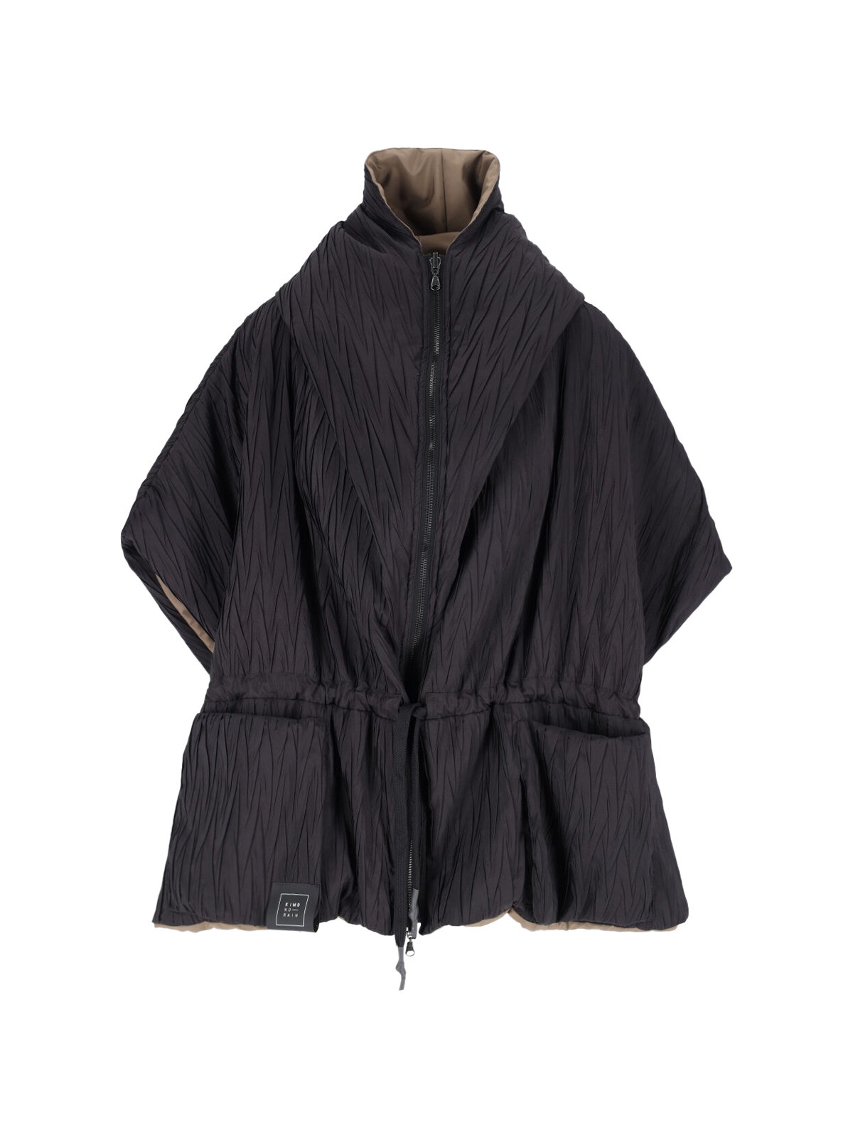 Kimo No-rain Reversible Waterproof Jacket In Black