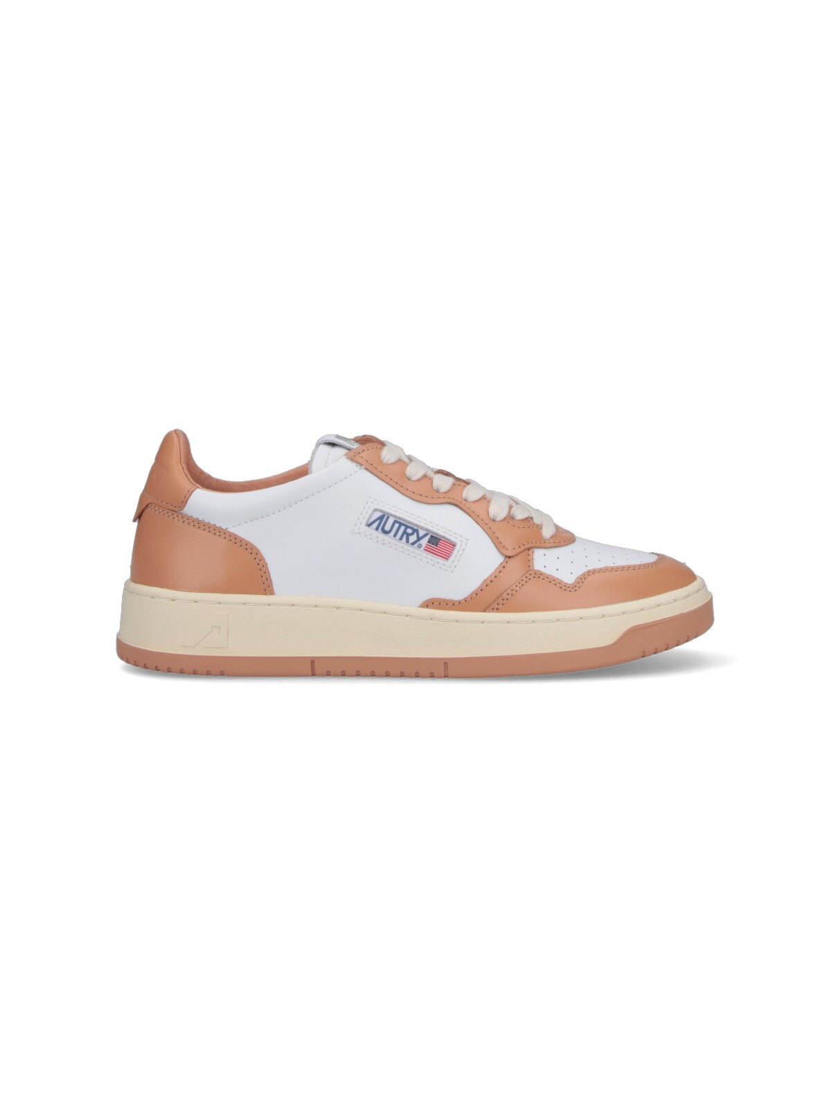 Autry Low Top Sneakers Contrast Sole In Brown