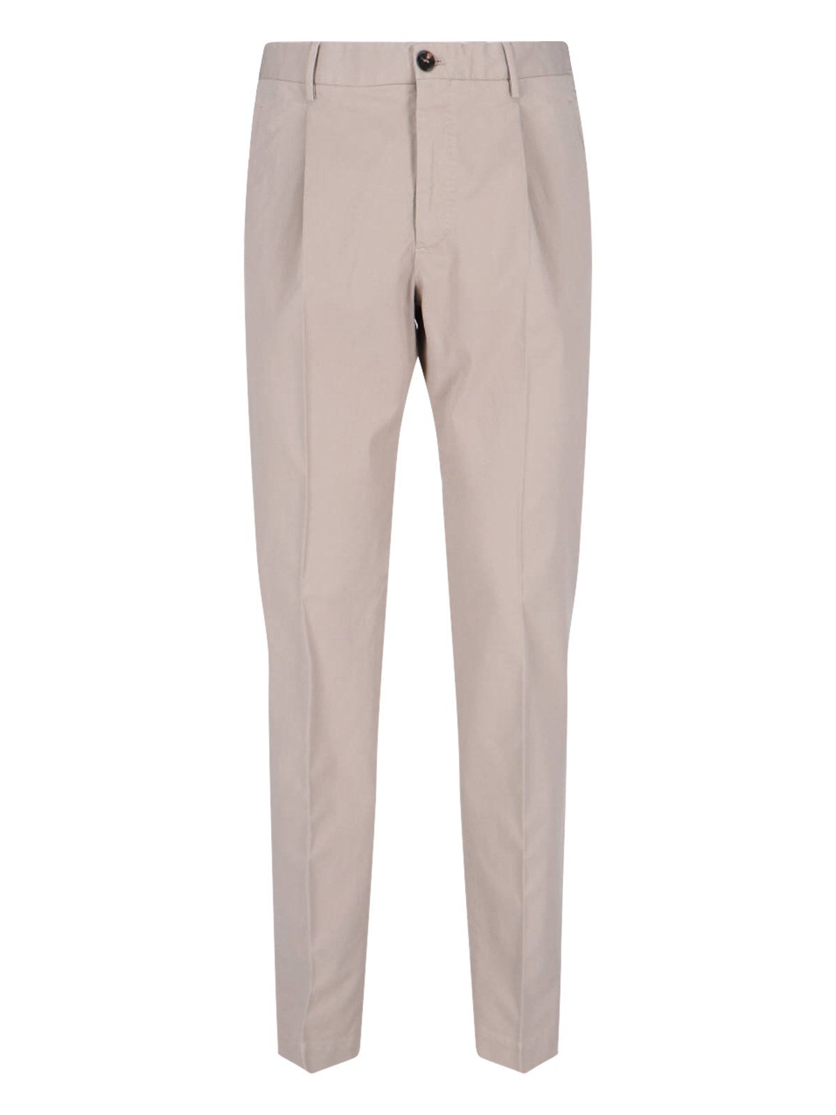 Incotex Straight Leg Trousers With Belt Loops In Beige