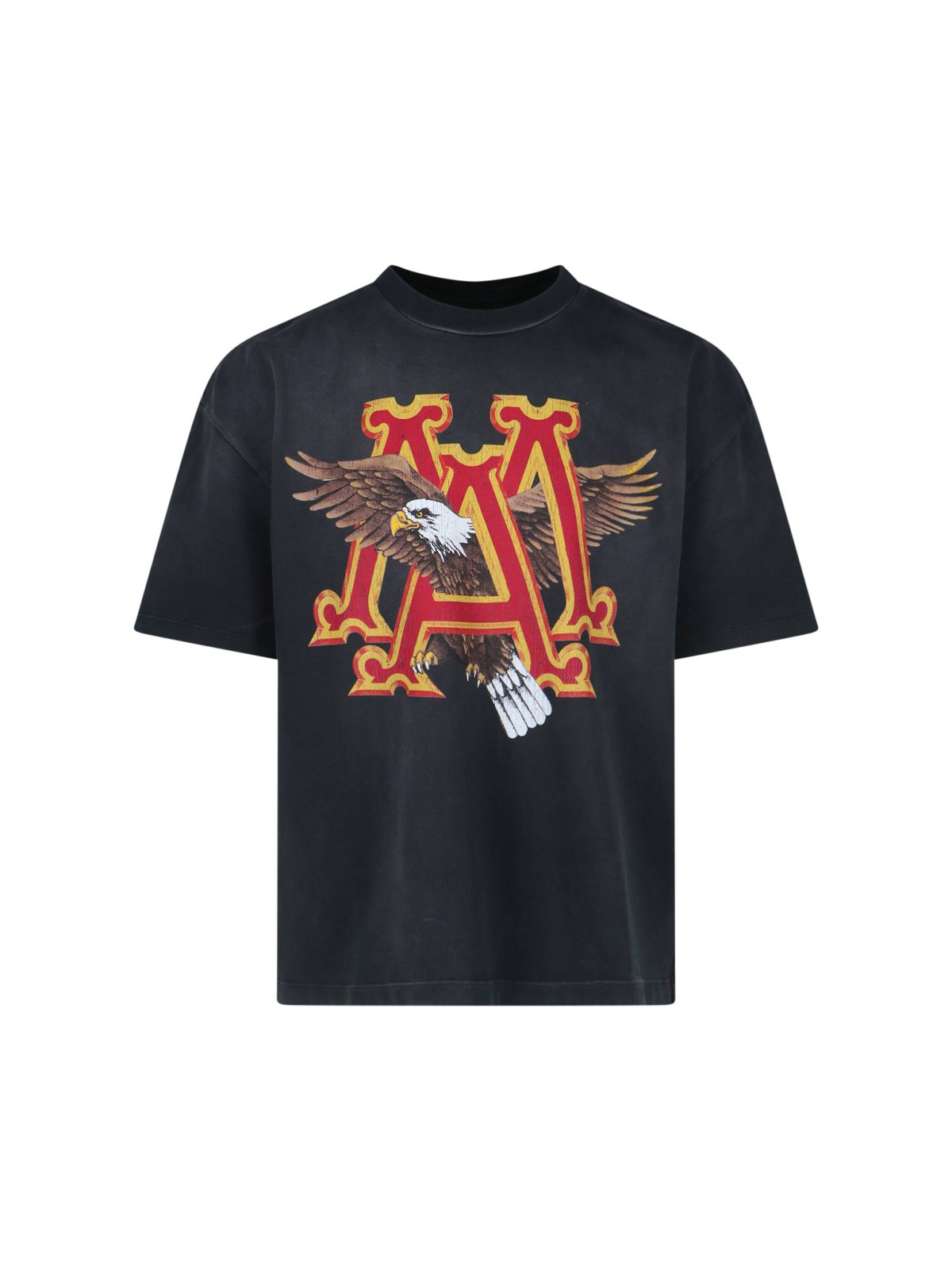 Shop Amiri "ma Eagle" Logo T-shirt In Black