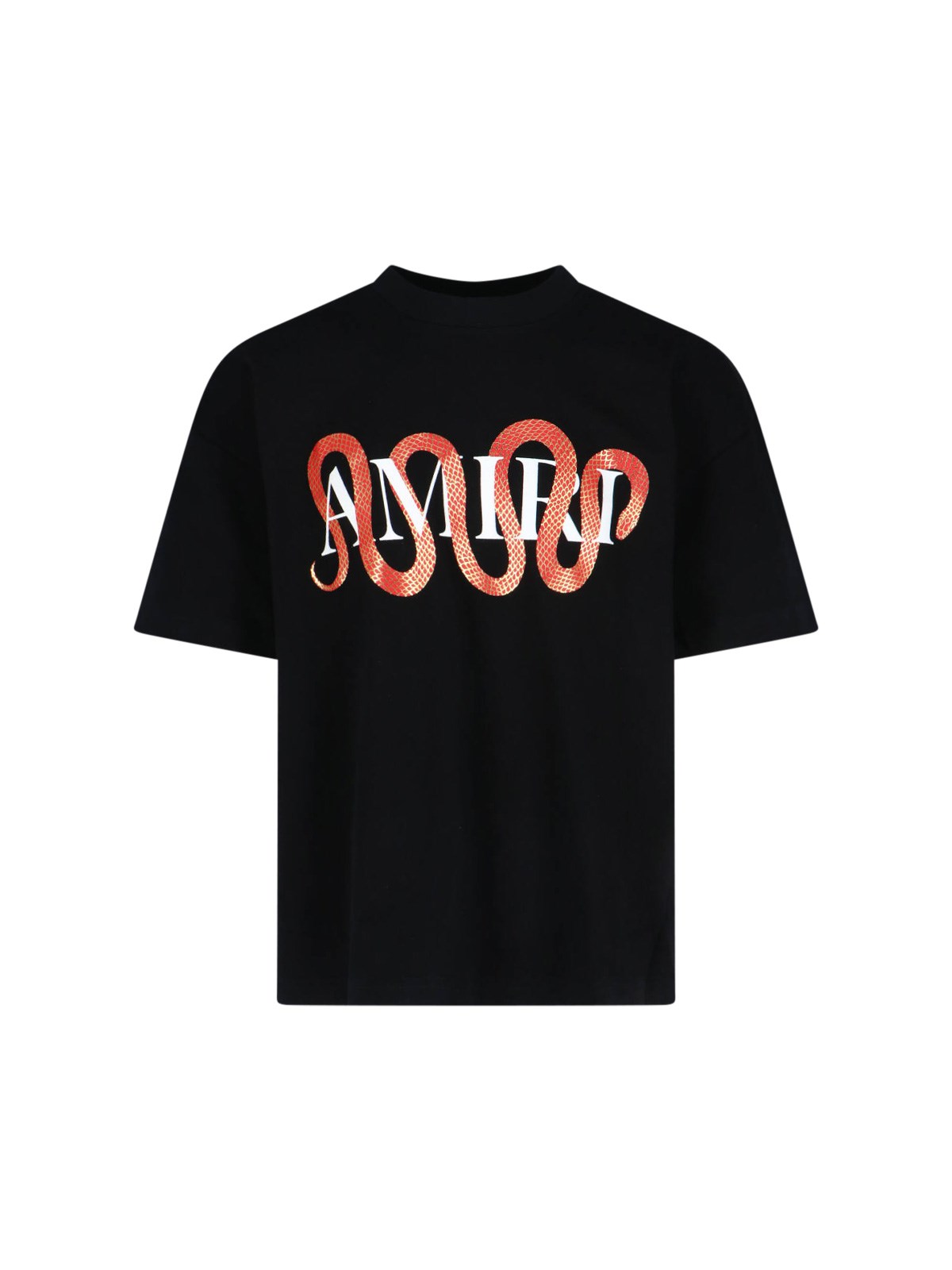 Shop Amiri "snake" Logo T-shirt In Black