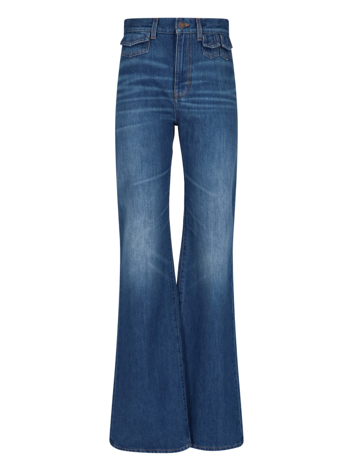 Shop Chloé Bootcut Jeans In Blue