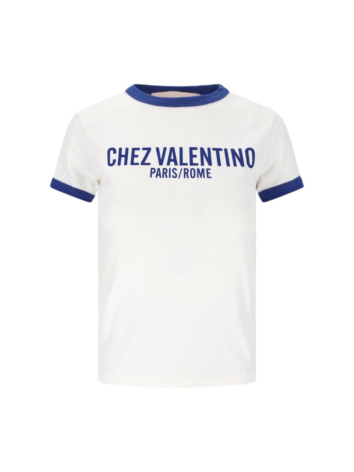 Shop Valentino 'chez' T-shirt In White