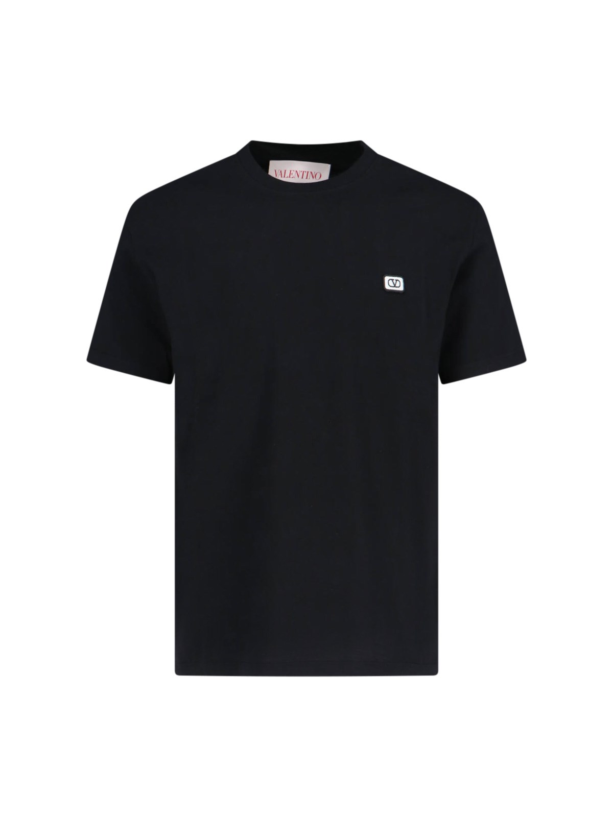 Valentino T-shirt With Signature Vlogo In Black  