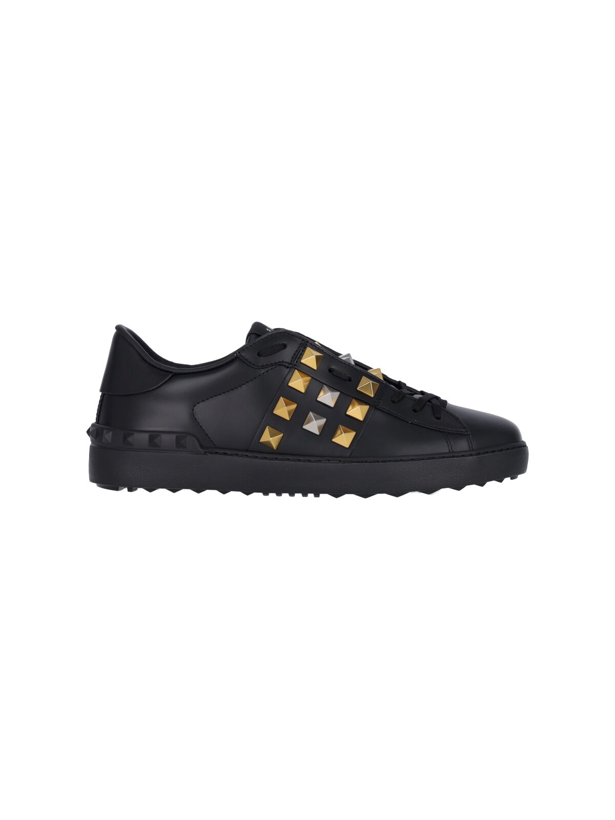 Valentino Garavani Men Rockstud Untitled Sneakers In Black