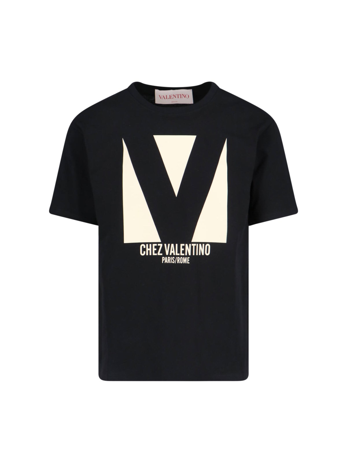 Valentino Crew Neck Short Sleeves T-shirts In Black