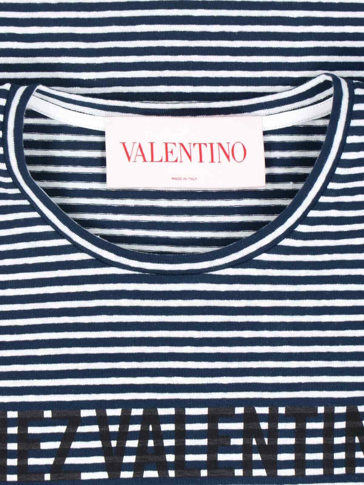 【VALENTINO】超特価セール★Chez Valentino ストライプTシャツ VALENTINO GARAVANI - Striped Chez Valentino t-shirt | Leam