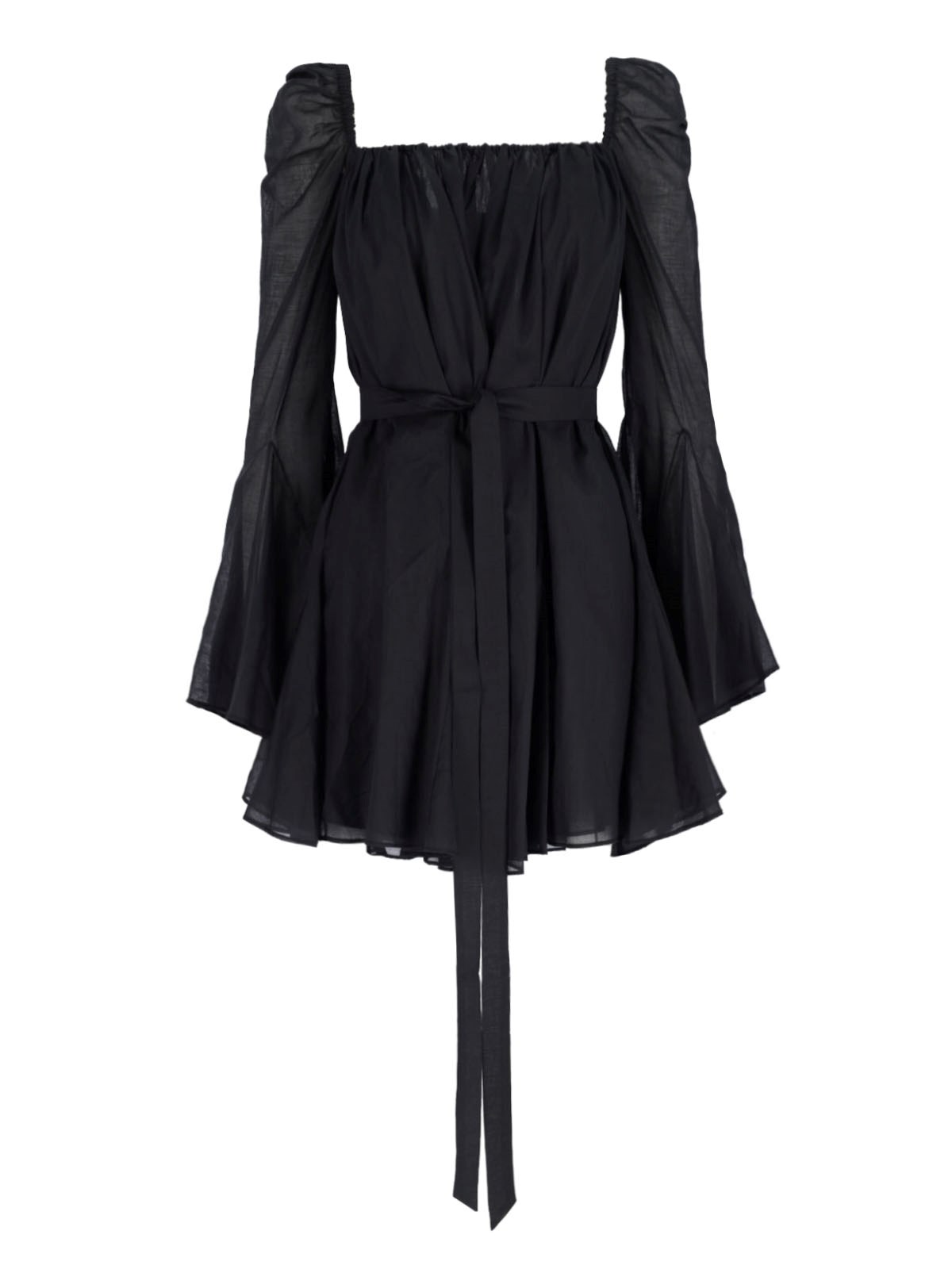 The Andamane 'whitney' Belted Mini Dress In Black