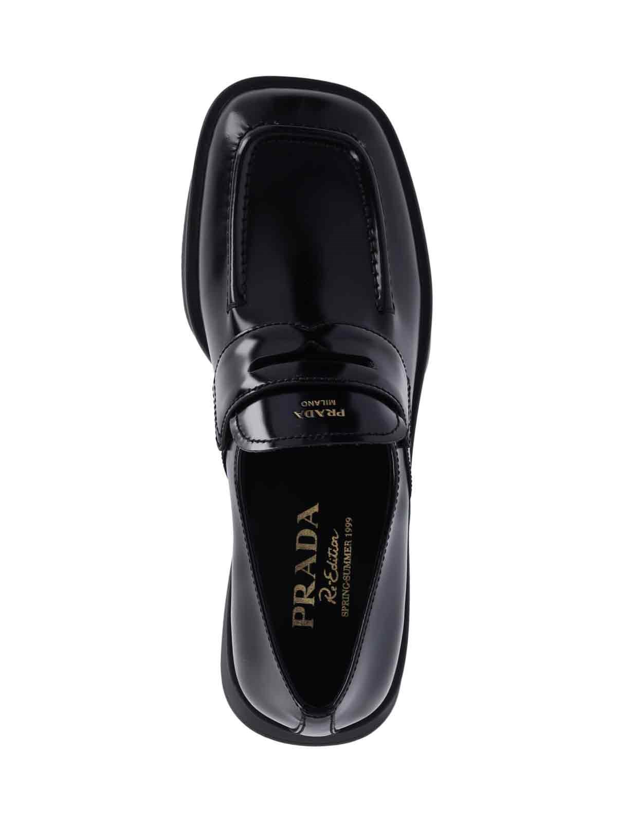 (関税、送料込) PRADA EQUAL LOAFERS ブラック Prada Equal Brushed Leather Loafers | Saks Fifth Avenue