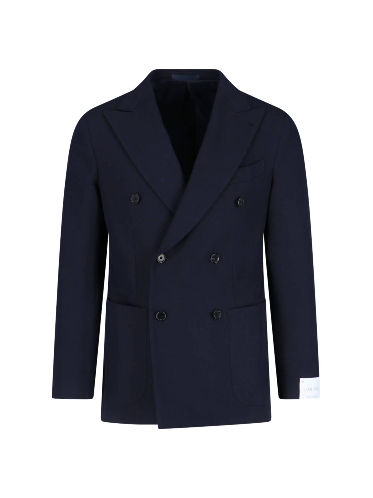 Caruso Aida Double-breasted Blazer In Blue