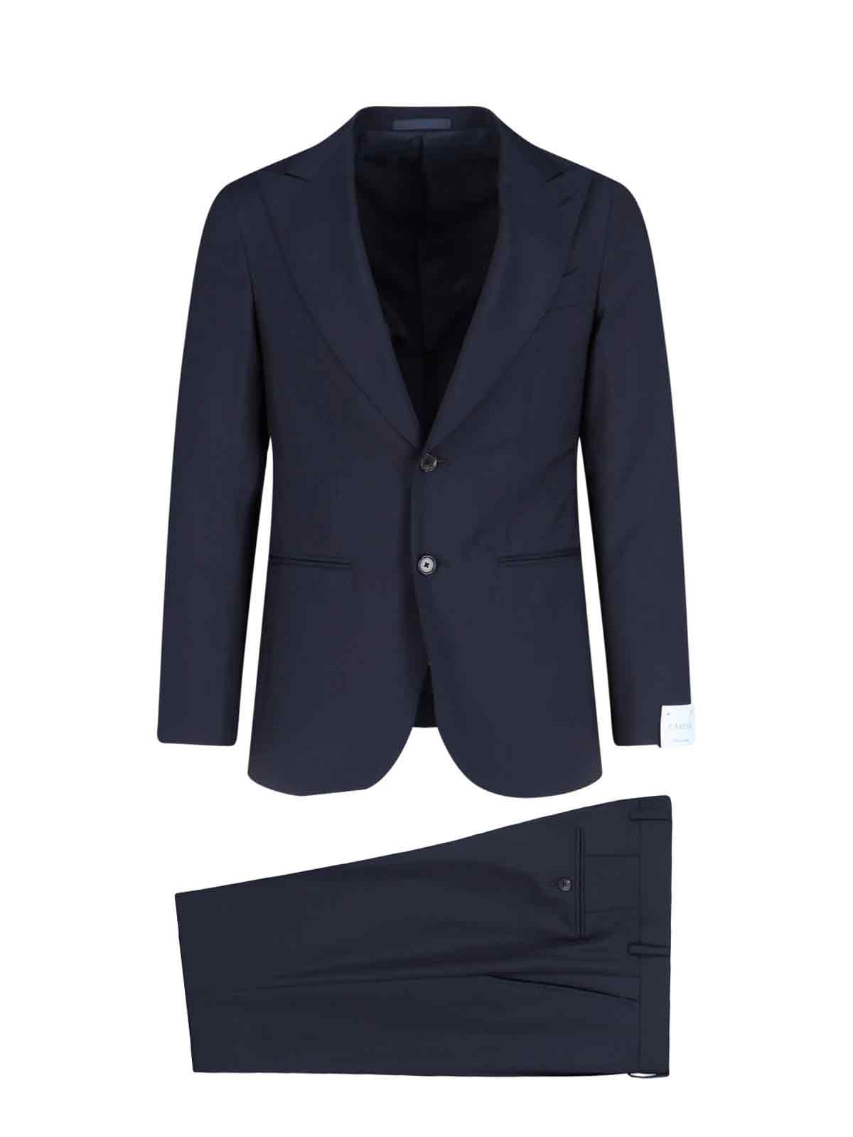 Caruso Aida Single-breasted Suit In Blue