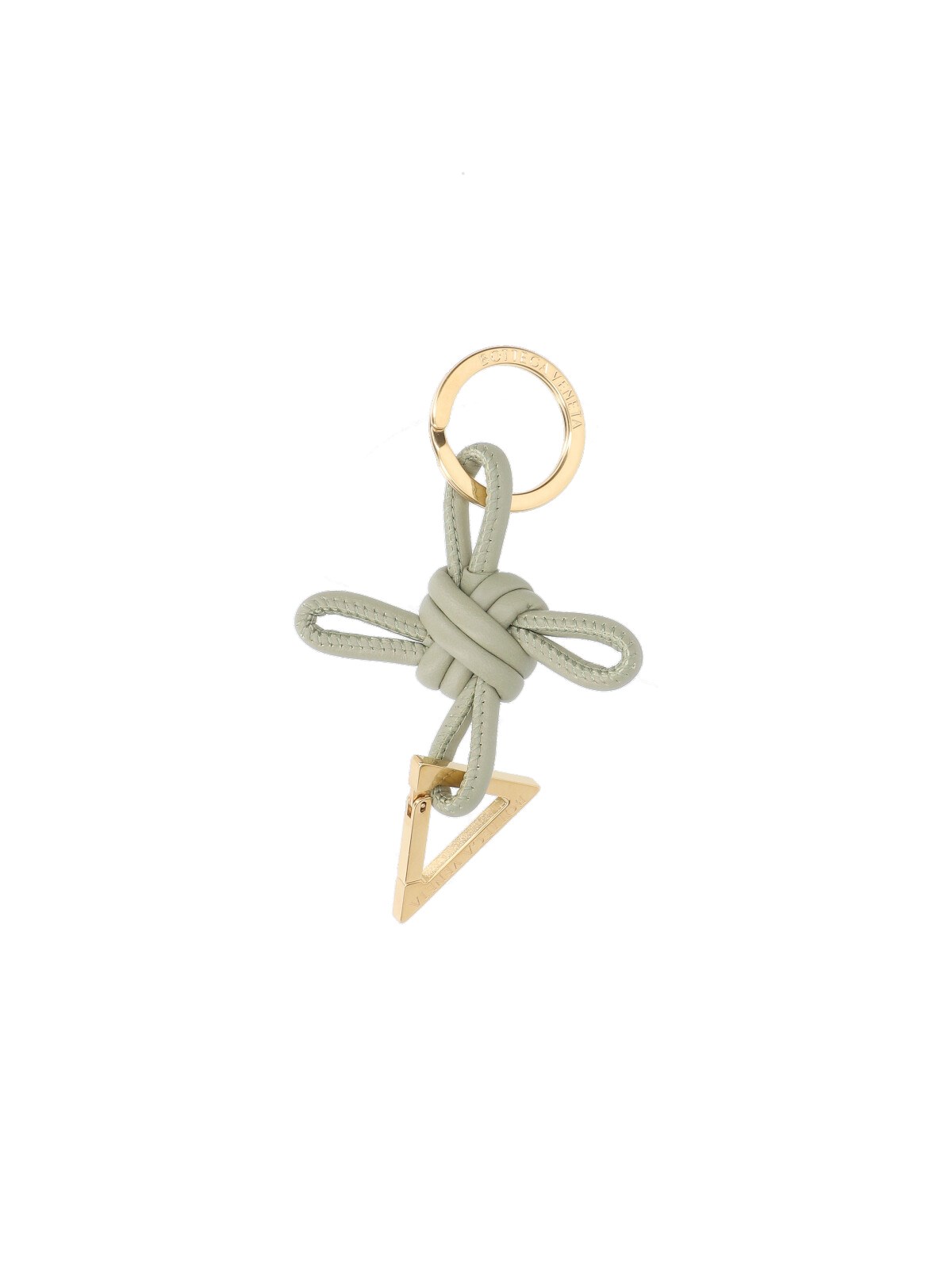 Bottega Veneta "triangle" Keyring In Green