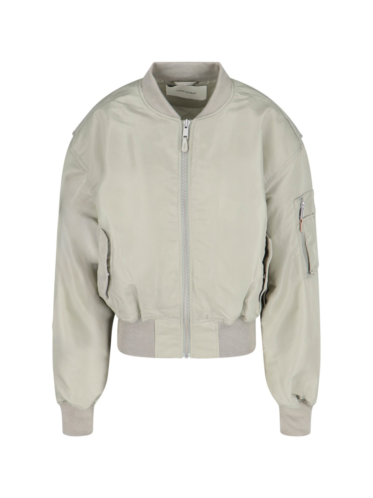 Entire Studios Gray Broad Bomber Jacket In Gray
