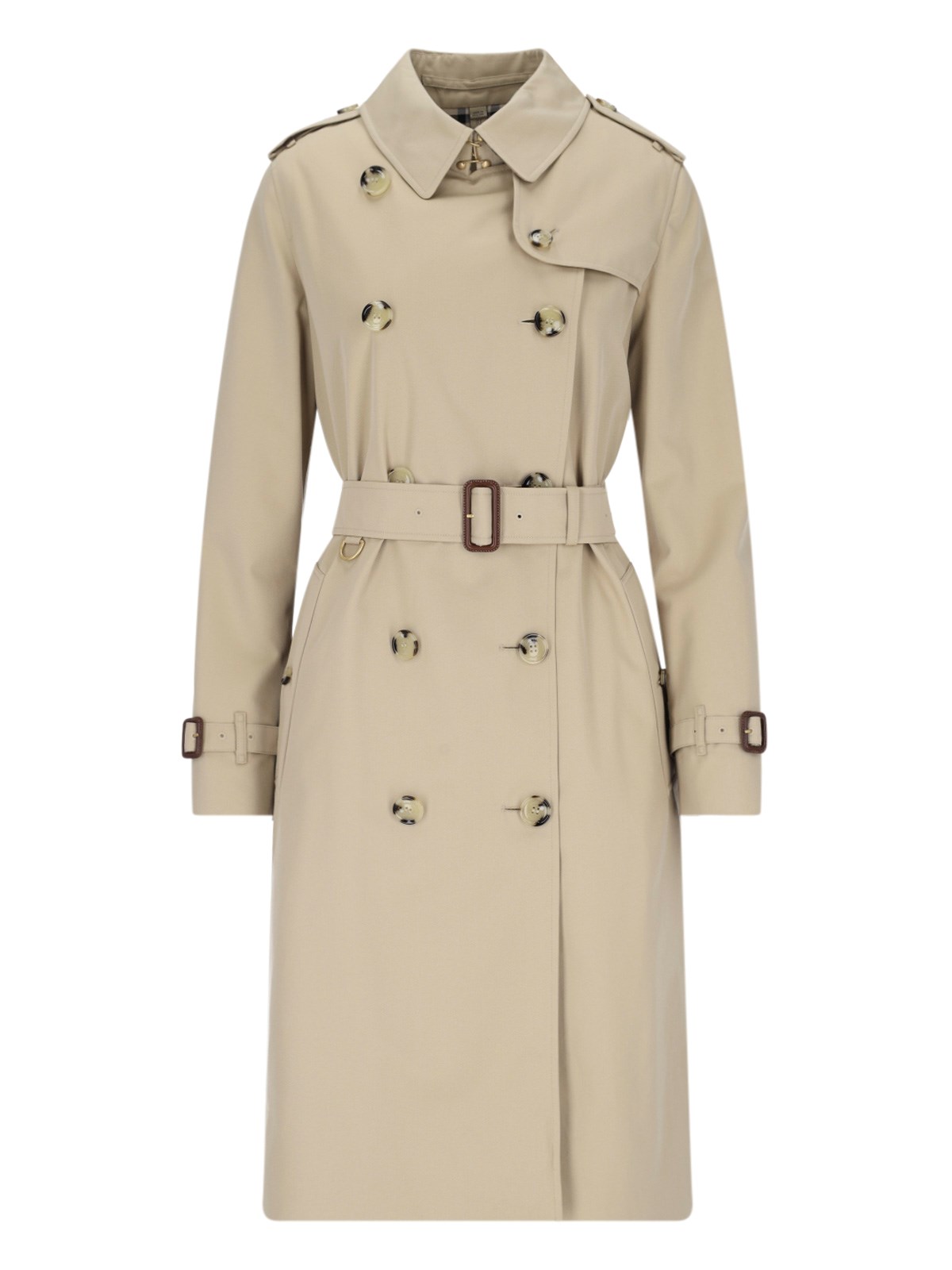 Burberry Mid-length Kensington Heritage Trench Coat Women In Beige