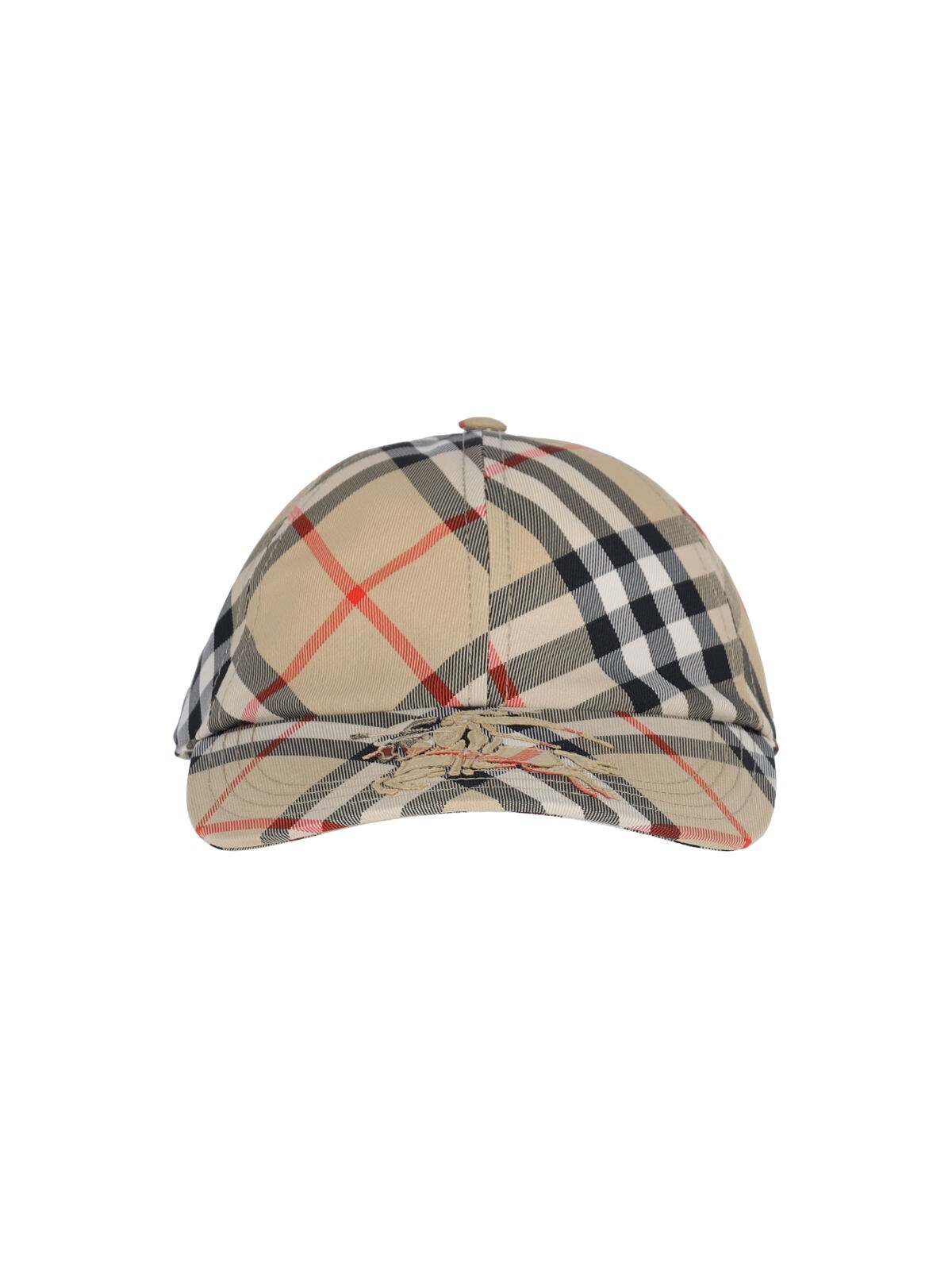 Burberry Embroidered Canvas Baseball Cap In Beige