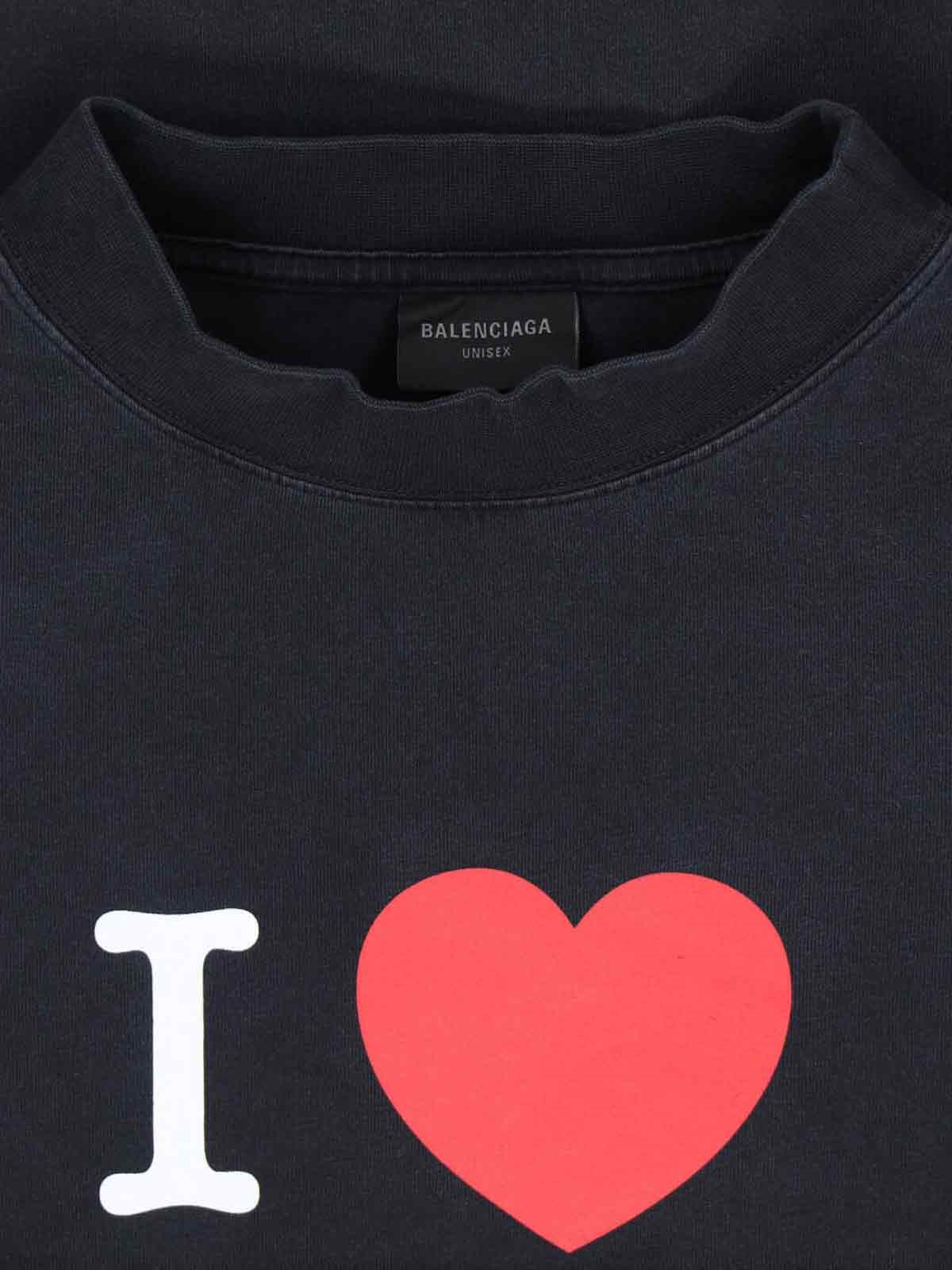 Balenciaga rhinestone deals heart shirt