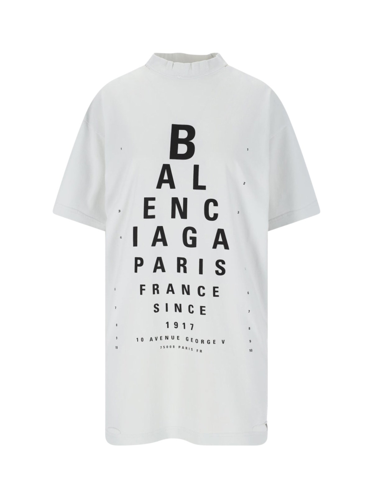 Shop Balenciaga "optical" T-shirt In White