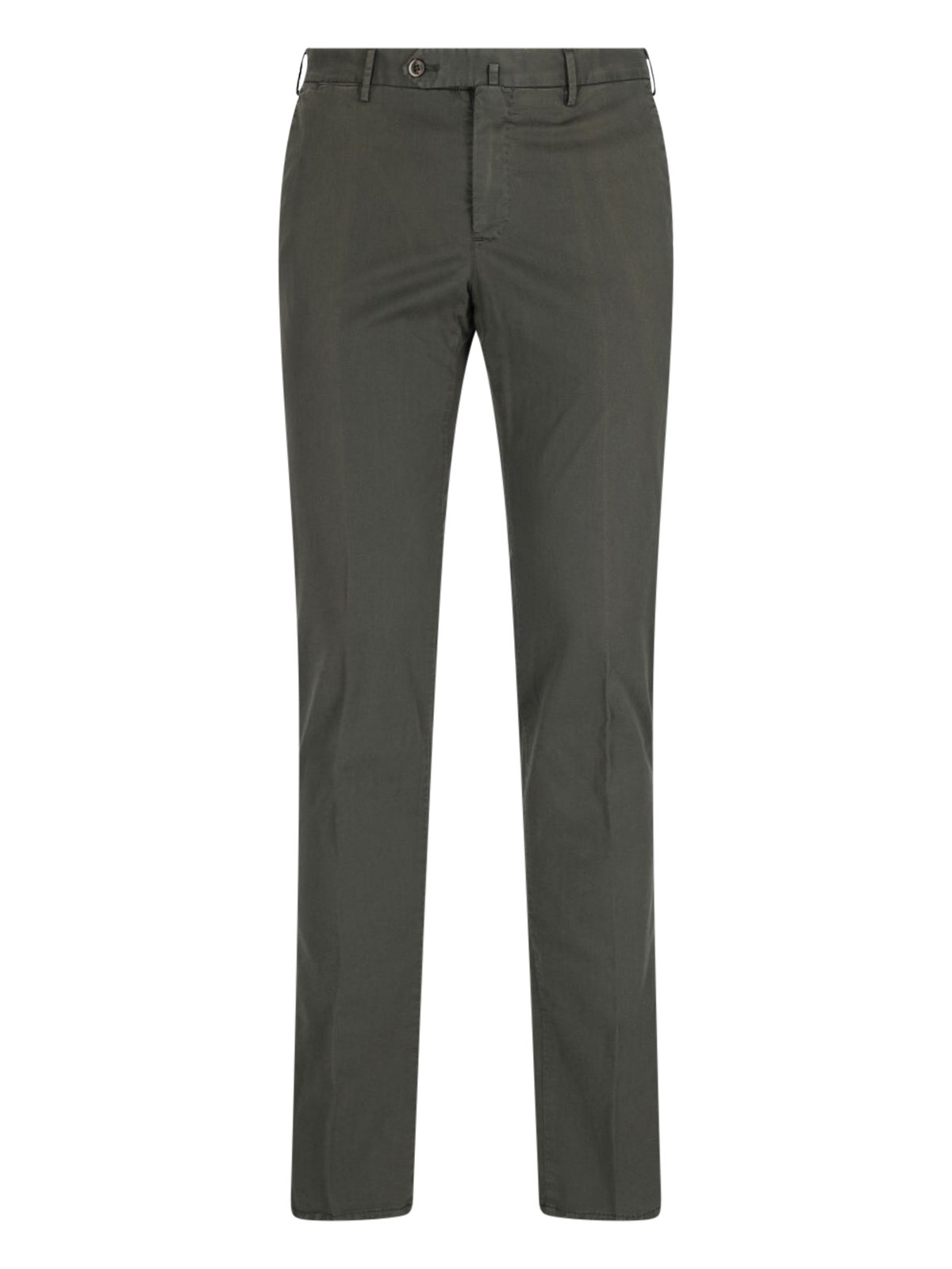 Pt Torino Straight Trousers With Pockets And Loops In Green