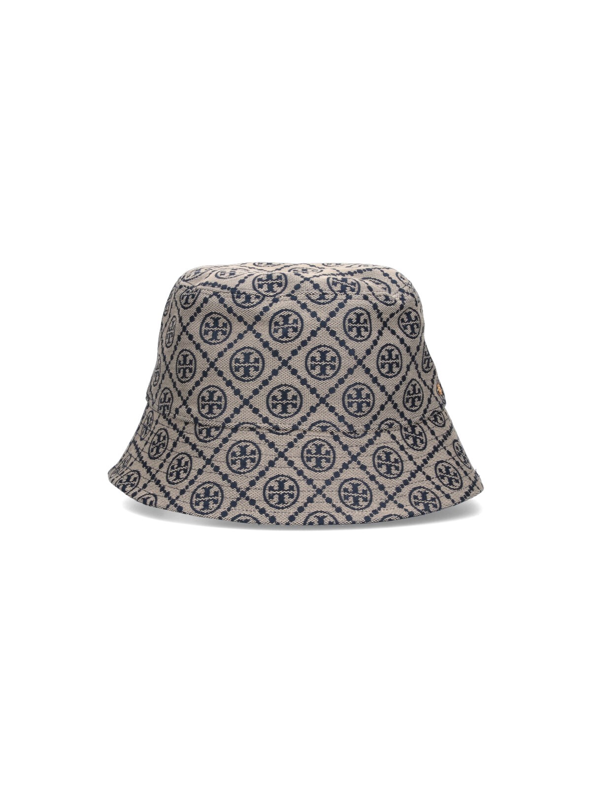 Tory Burch "t Monogram" Bucket Hat In Beige