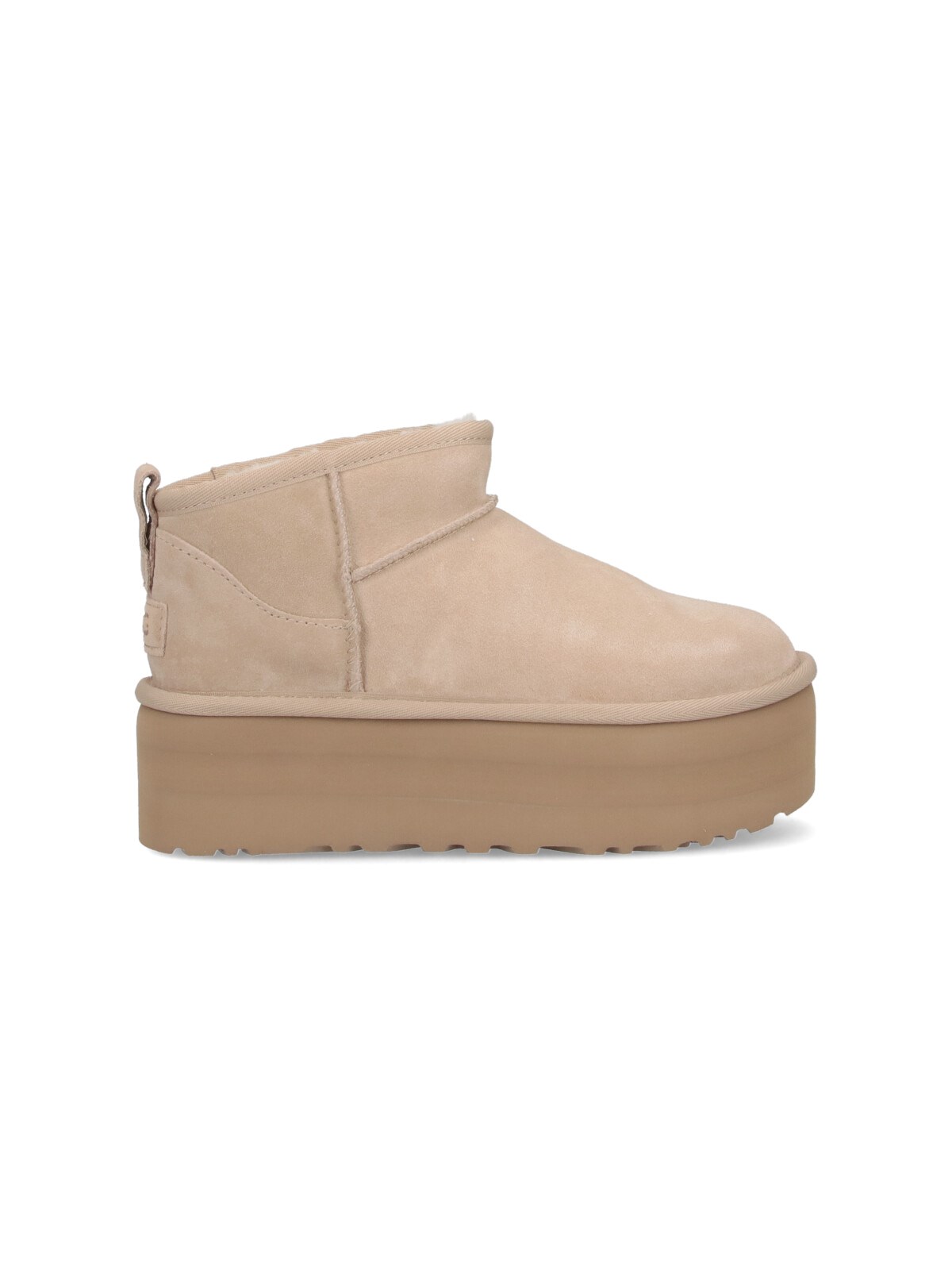 Ugg Classic Ultra Mini 1135092-san Platform Boots Women Sand Suede Comfort Ankle In Beige