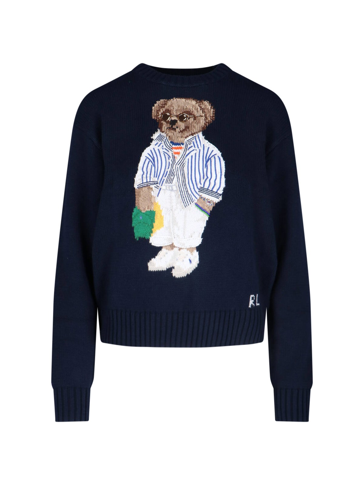 Shop Polo Ralph Lauren 'polo Bear' Sweater In Blue