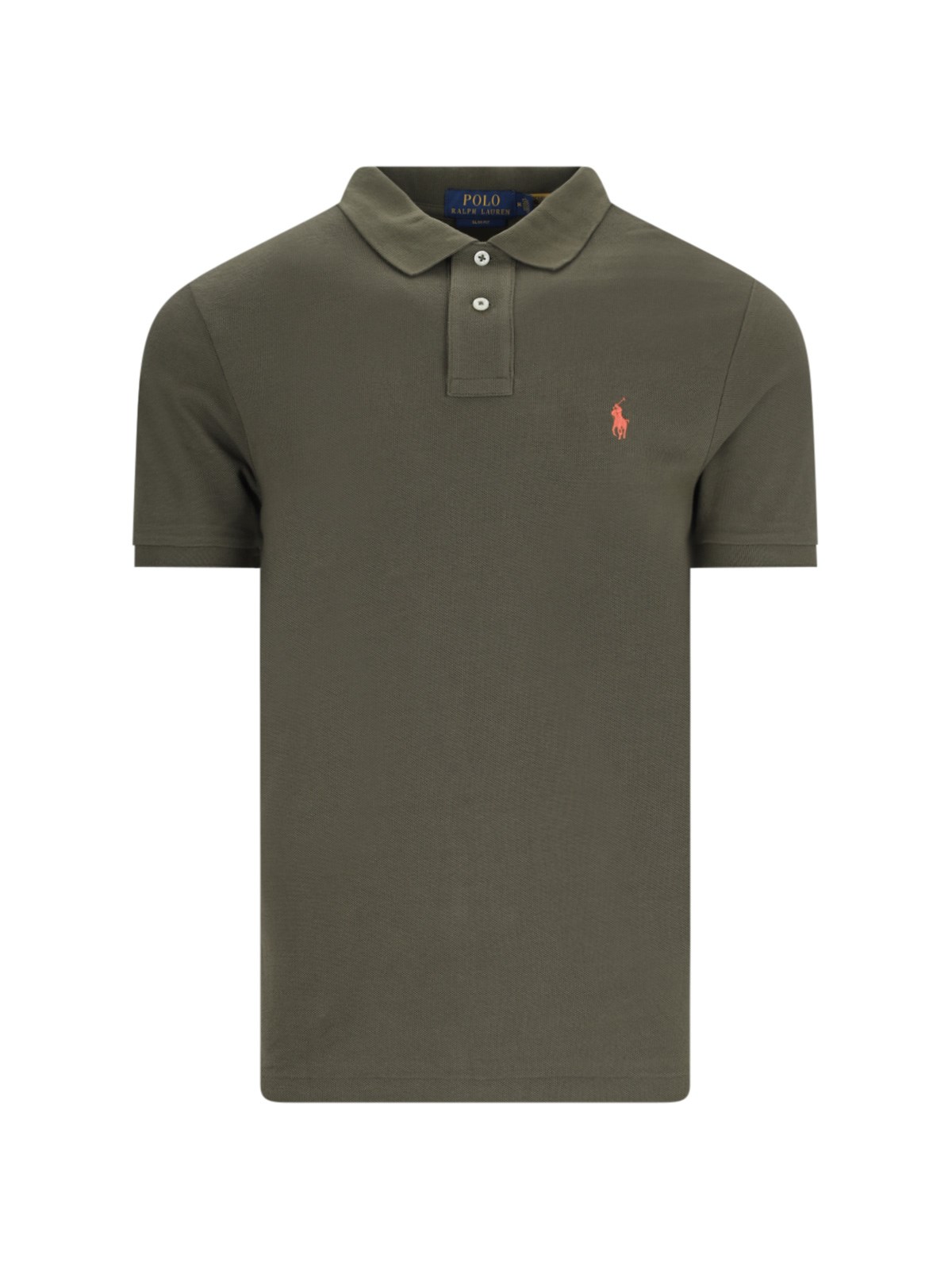 Polo Ralph Lauren Green Slim Cotton Logo Embroidery Polo Shirt In Green
