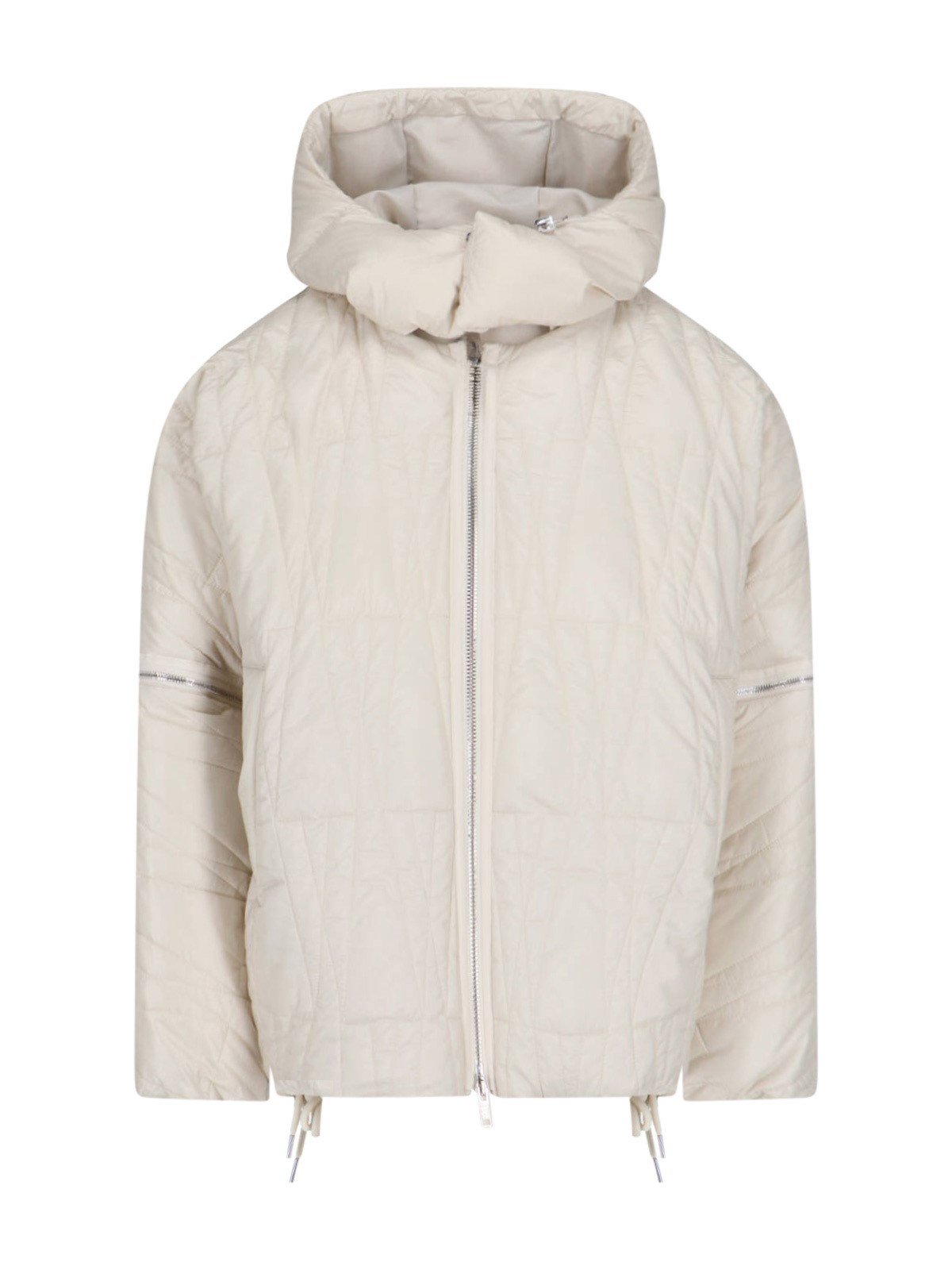 Moncler Genius X Willow Smith Short Down Jacket "haissa 2 In 1" In Cream