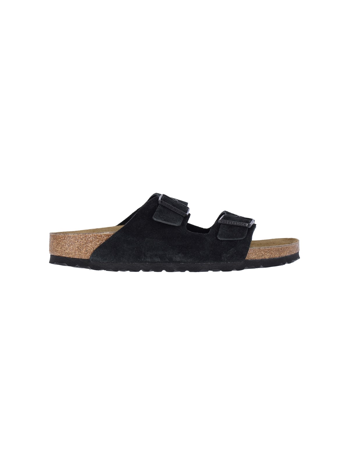 Birkenstock Soft Footbed Arizona Slides In Black