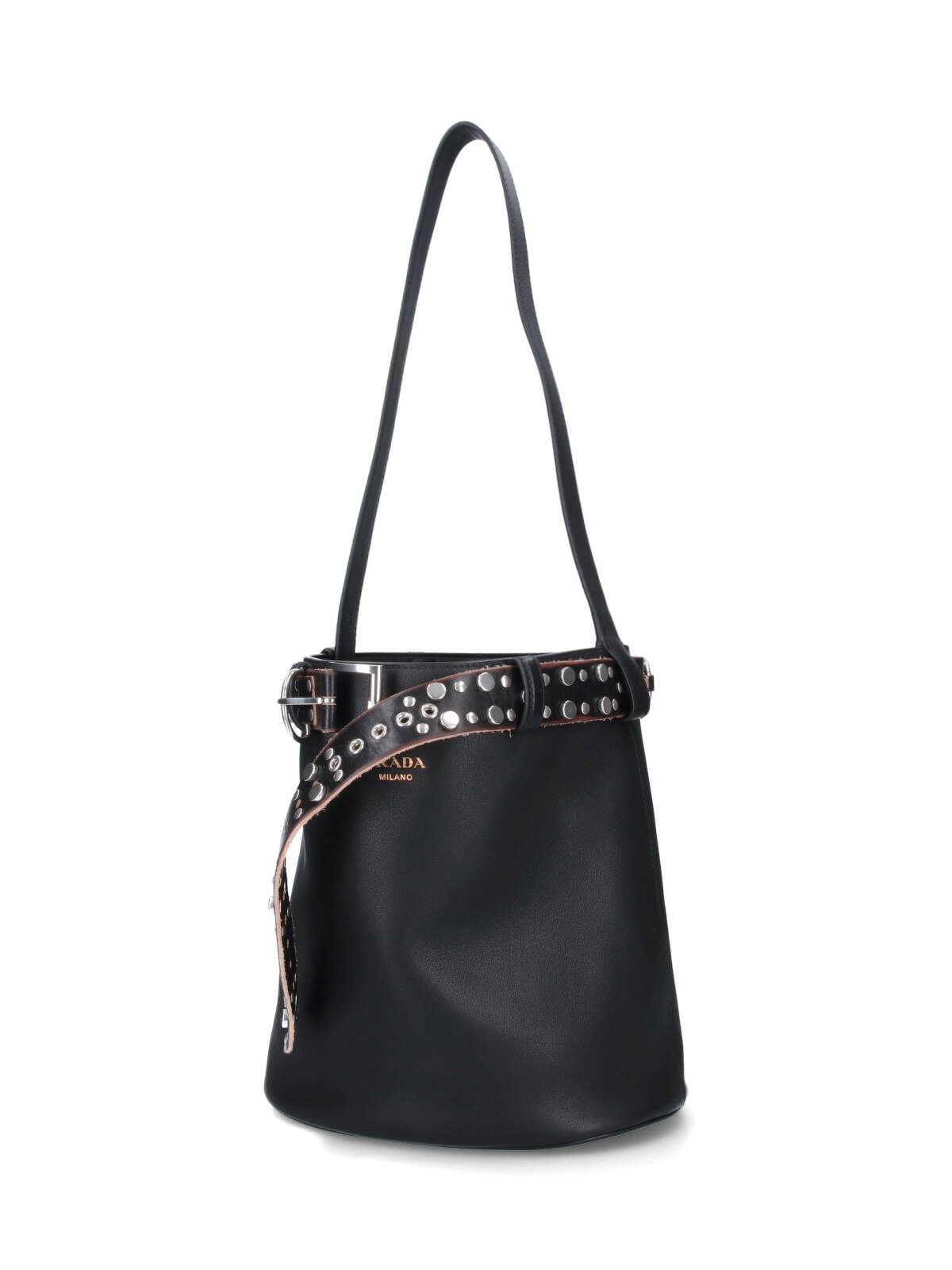 【関税&送料込】Prada Prada Buckle Bucket Bag In Soft Grain Buckle Bucket Bag in Soft Grain Leather – MAYFEYR