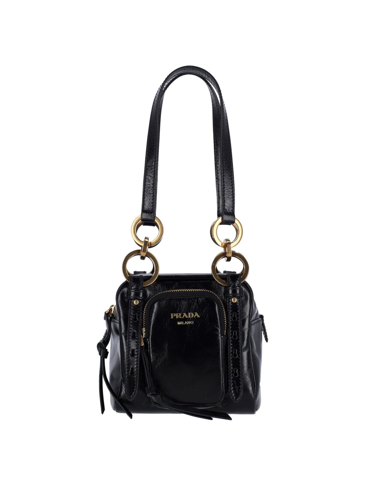 Prada Women's Mini Dangle Handbag Black | 1bb137ooo2cyr Color F0002 In Black