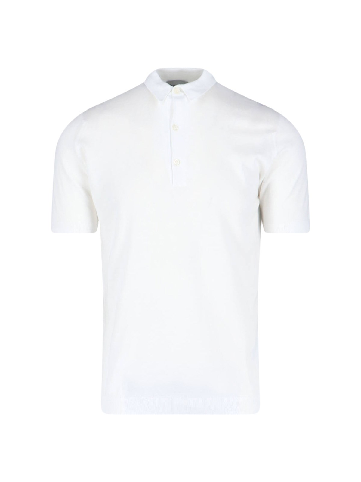 John Smedley Adrian Cotton Jersey Polo In White