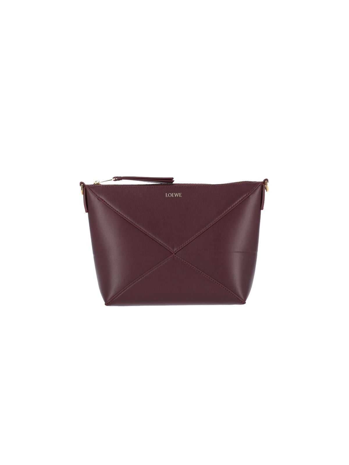 Loewe "puzzle Fold" Clutch In Red