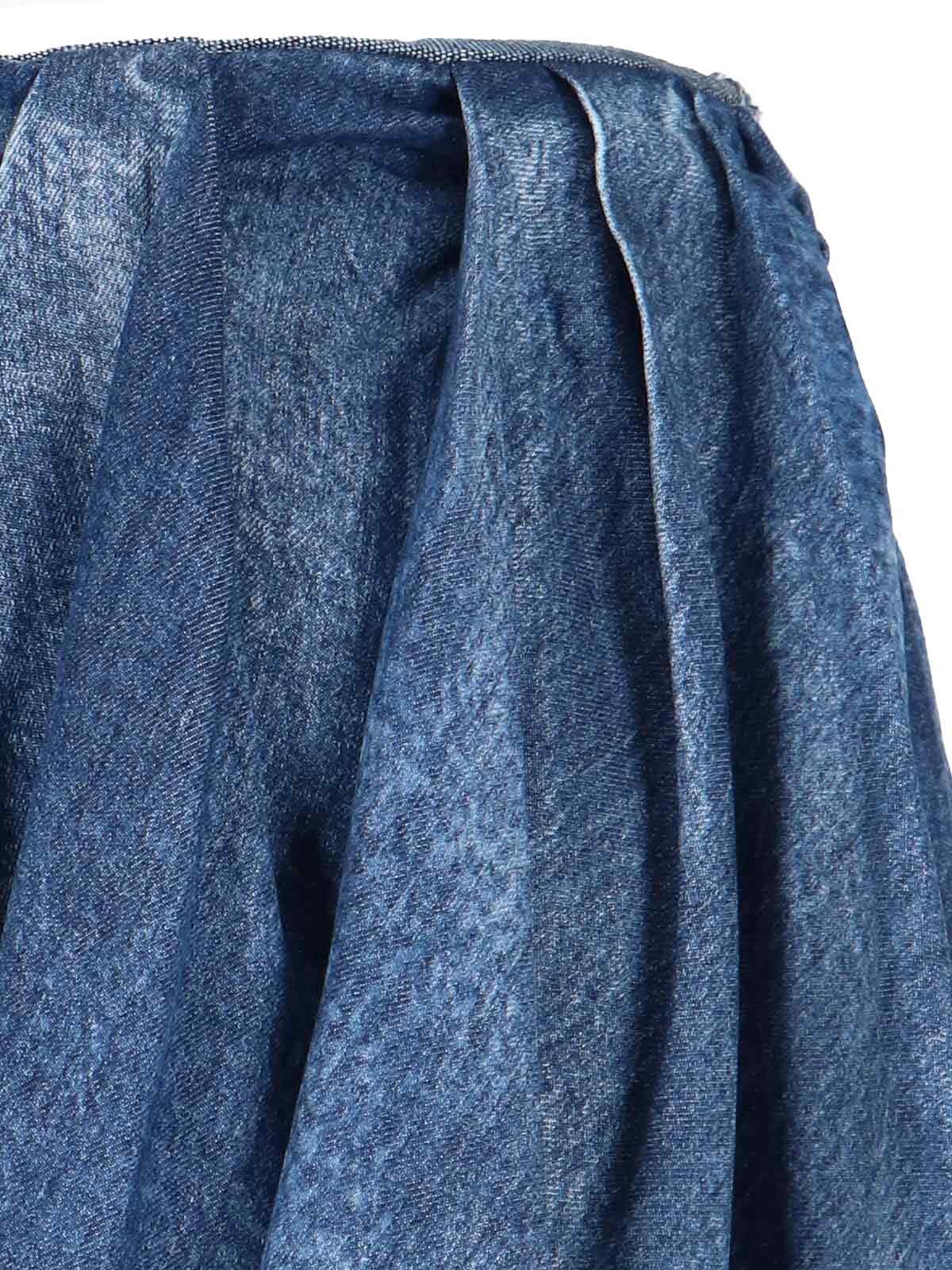 スカート DIESEL SKIRT Women's Short denim skirt with zip detail | Blue | Diesel
