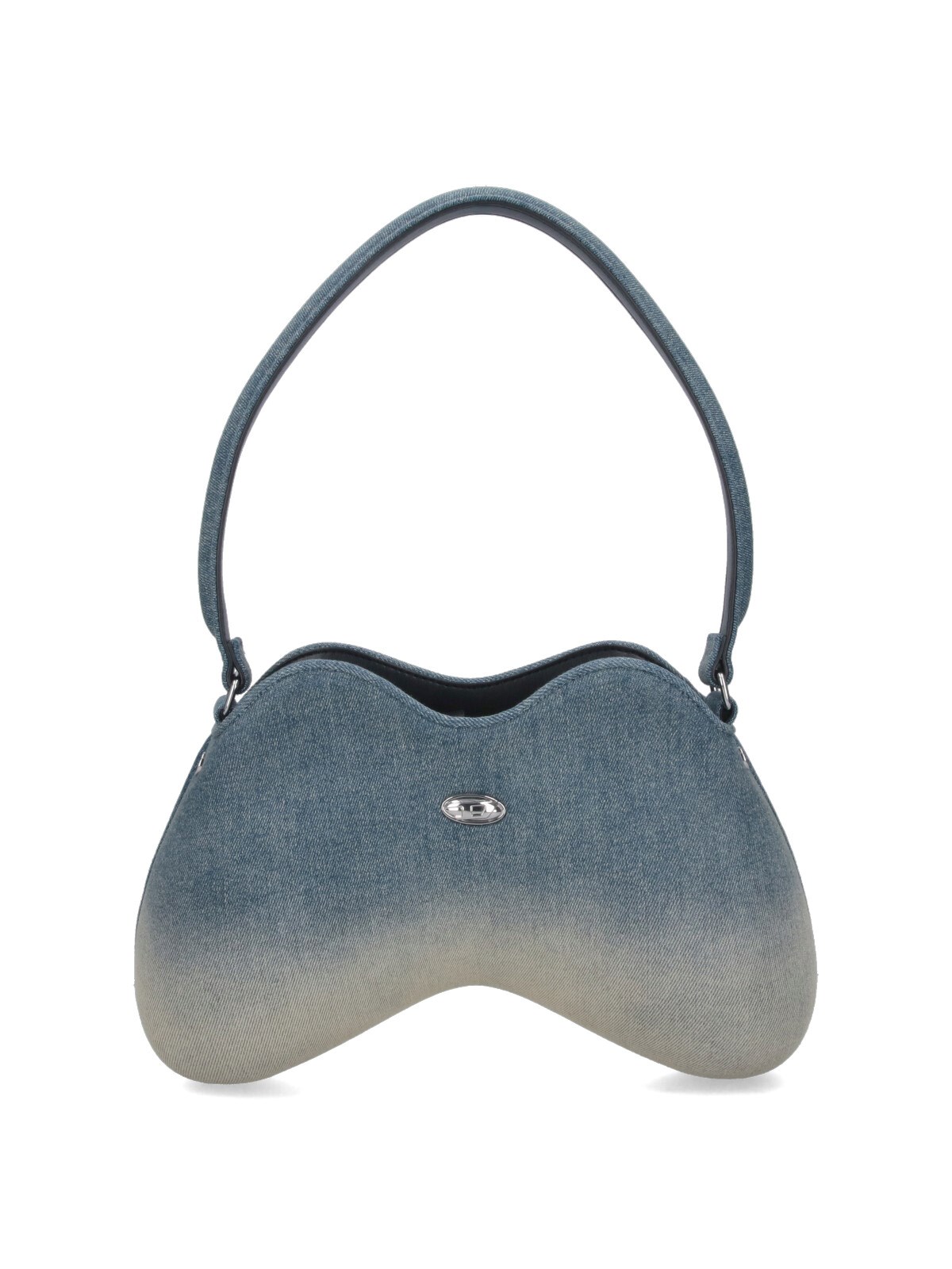 Diesel Double-d Denim Shoulder Bag In Blue