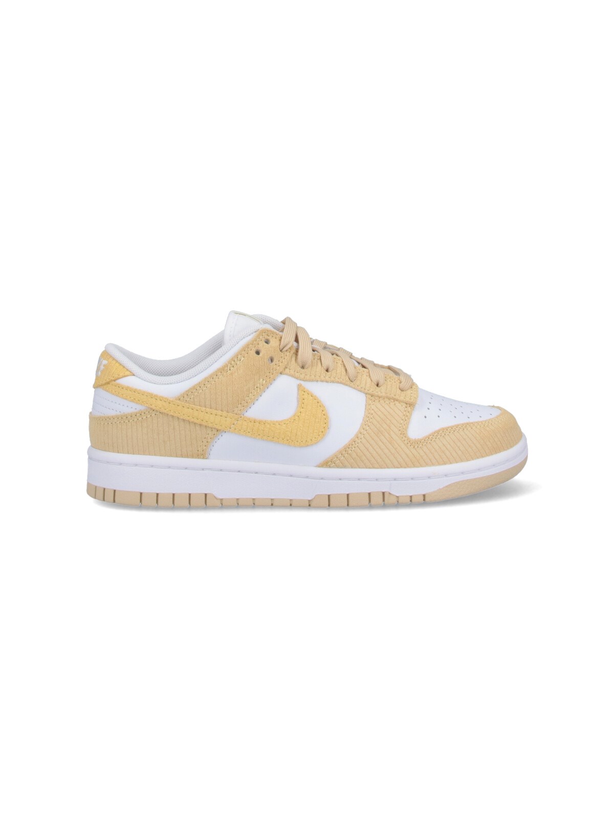 Nike Low Dunk Leather Suede Sneakers In Yellow