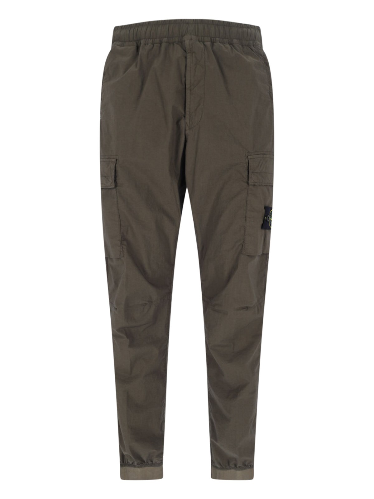 Stone Island Cargo Track Pants In Green