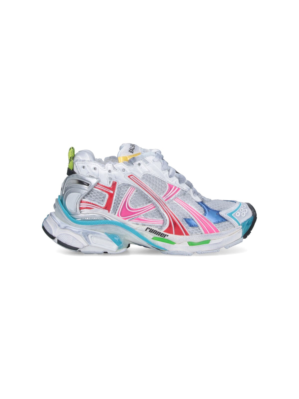 Shop Balenciaga "runner" Sneakers In Multi