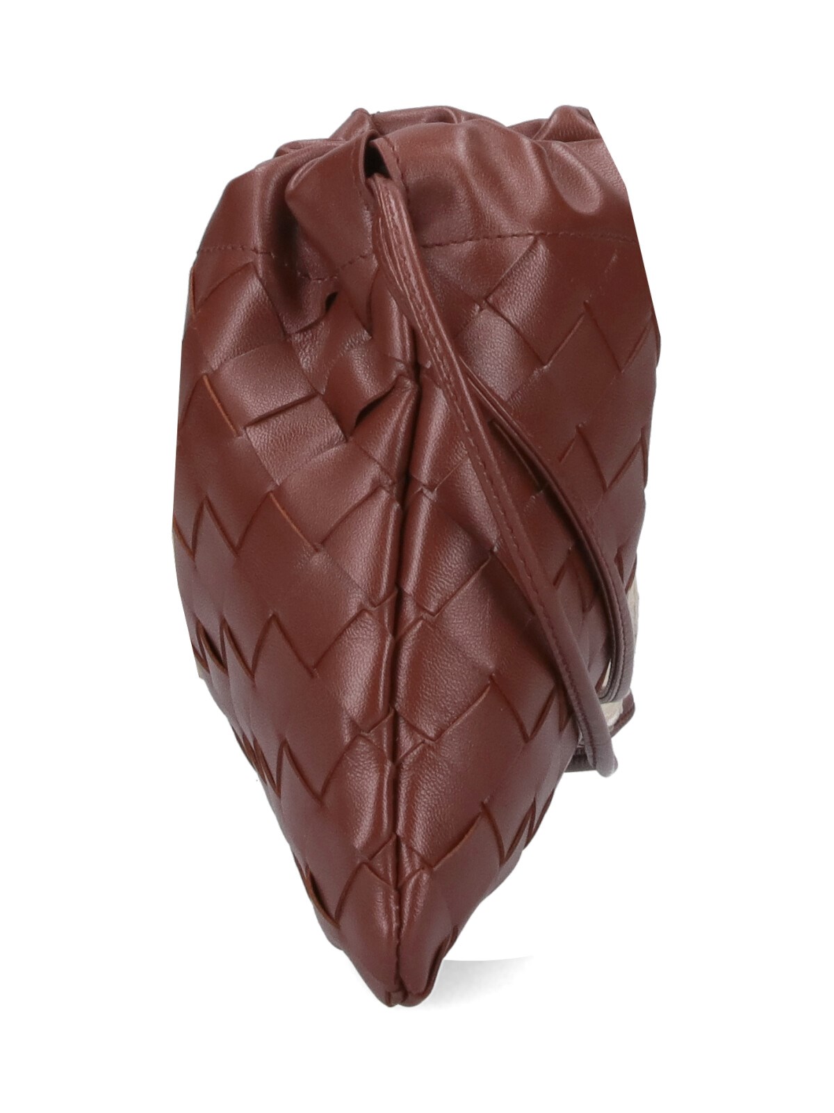 【関税&送料込】Bottega Veneta Leather Dustbag Clutch With I Dustbag Small leather clutch in brown - Bottega Veneta