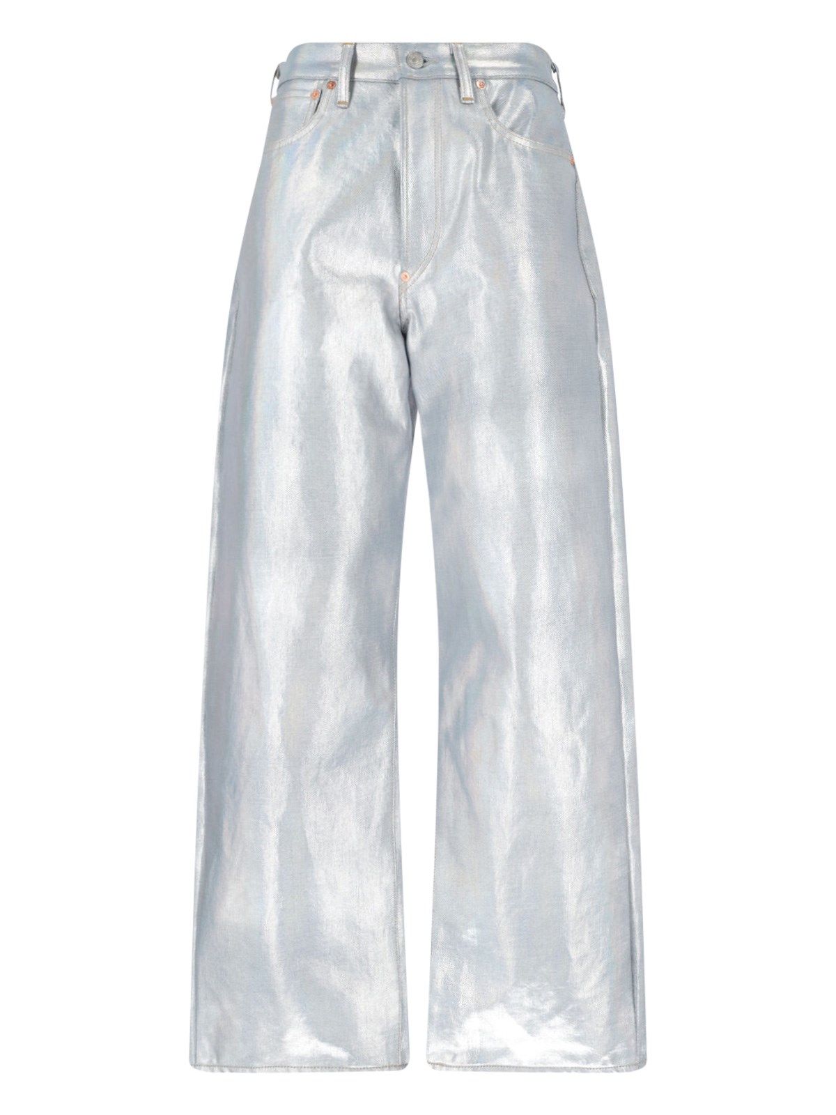 Junya Watanabe X Levis Strauss Logo Straight Jeans In Metallic