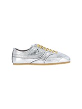 未使用。Dries Van Noten シルバー スニーカー 39 Dries Van Noten Metallic crinkled-leather sneakers | REVERSIBLE