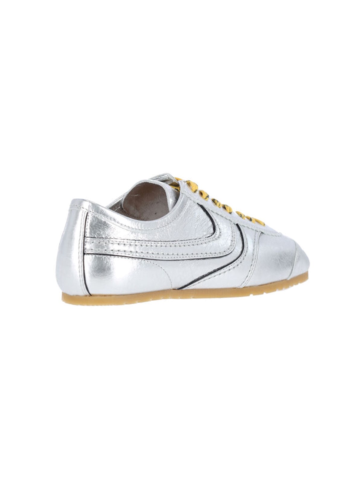 Dries van noten Metallic leather sneakers available on SUGAR