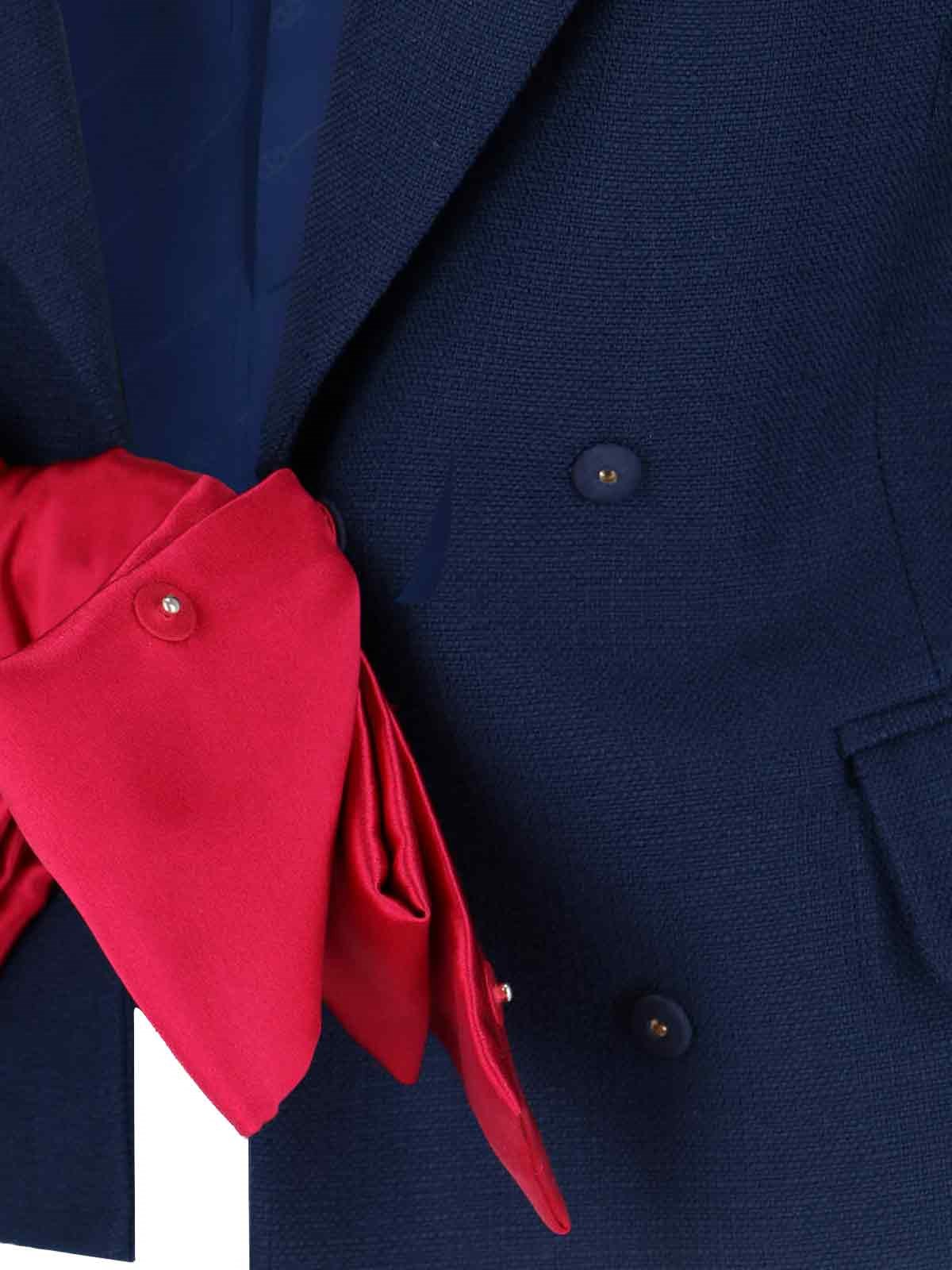 ジャケット Valentino Giacca Monopetto Chiusura Con Bottoni Su Fiocco E Valentino Blazer monopetto con fiocco su SUGAR - 182353
