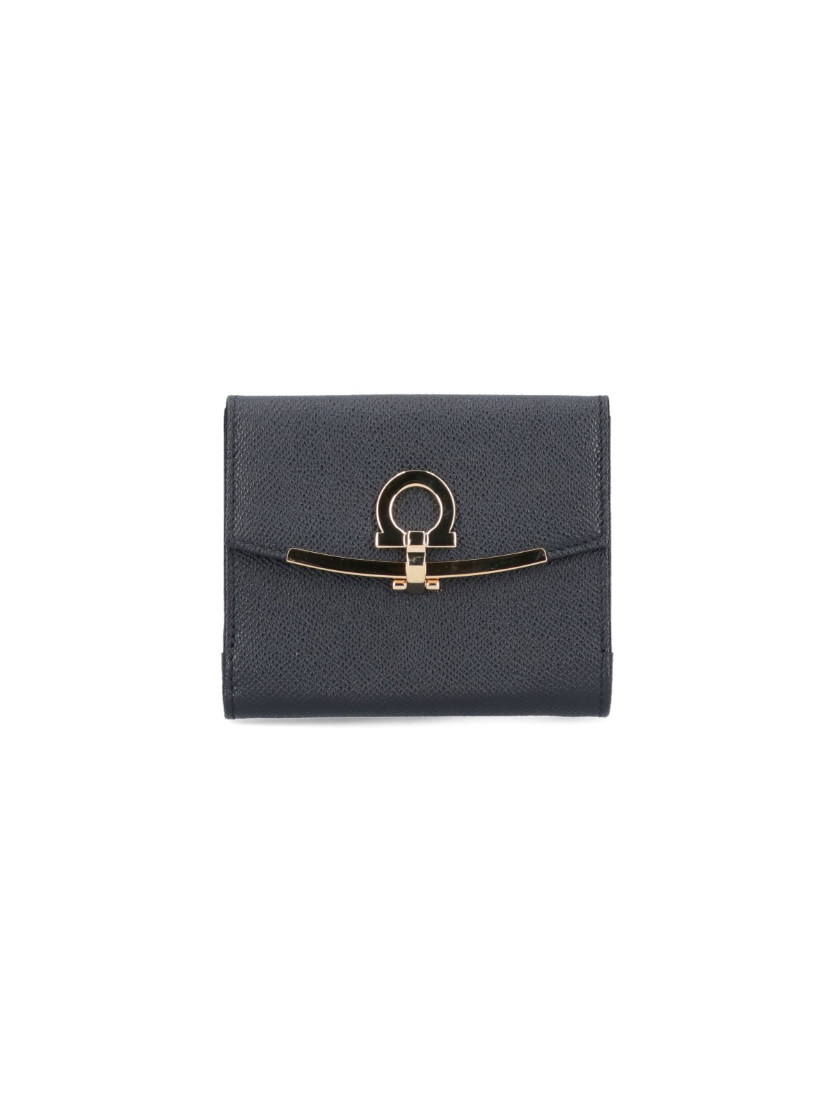 Ferragamo Gancini Small Wallet In Black