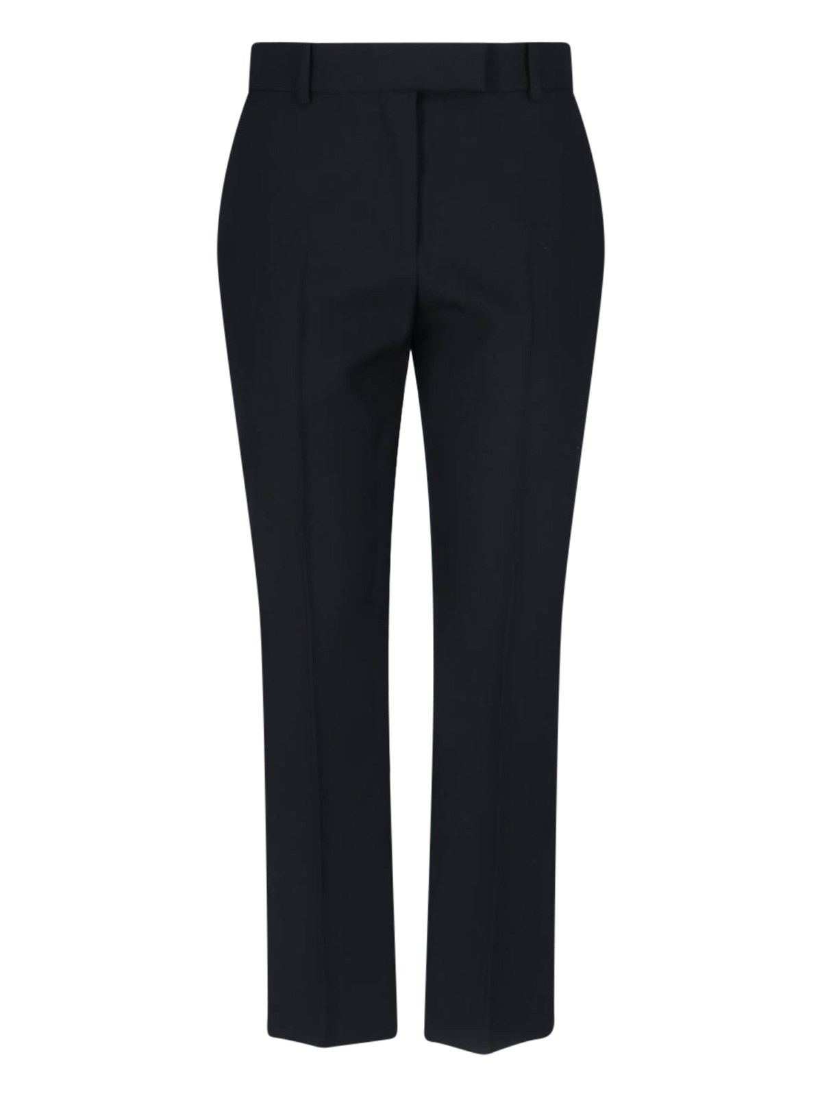 Alexander Mcqueen Wide-leg Pant In Wool Blend In Black